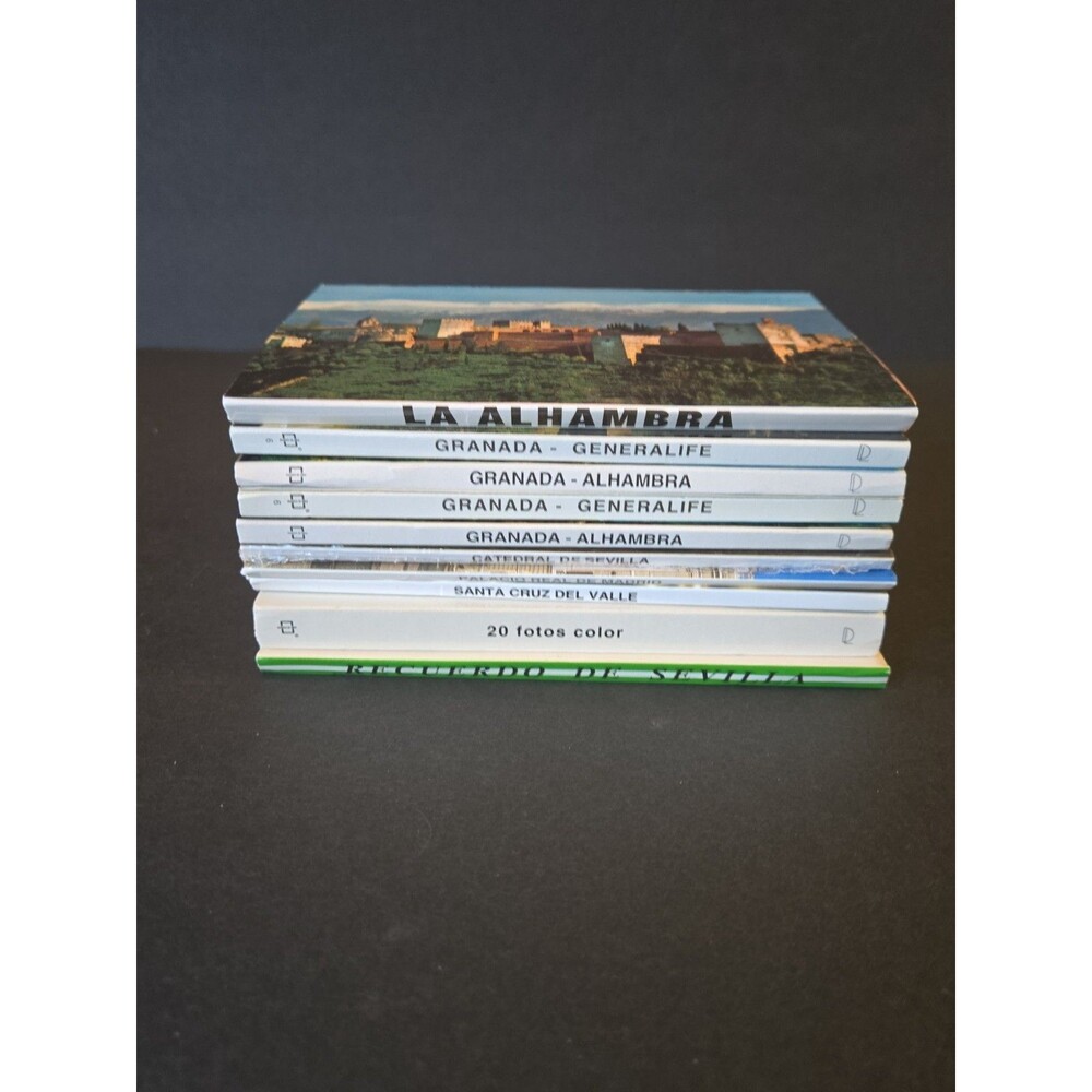 Lot of 10 Vintage Postcard booklets Unused Over 100 Total Cards Spain & Granada